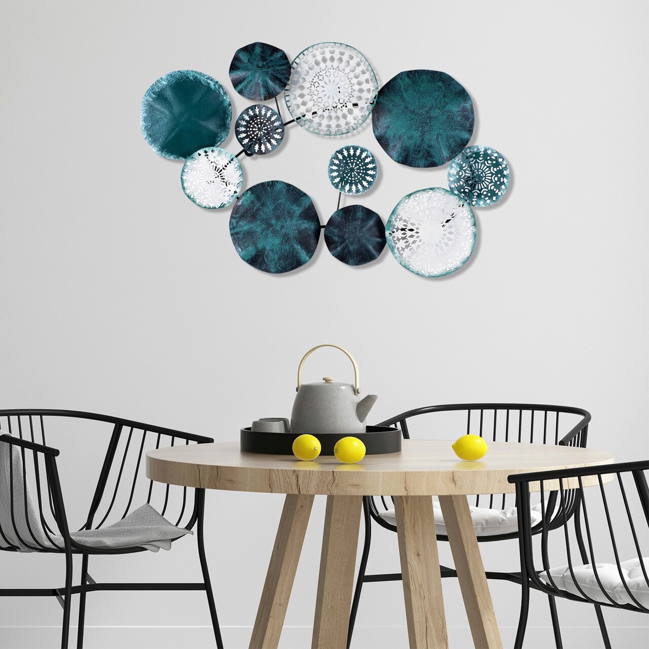 Decoratiune de perete, Metal Art Charm, Dimensiune: 82 x 50 x 5 cm, Multicolor - imagine 5